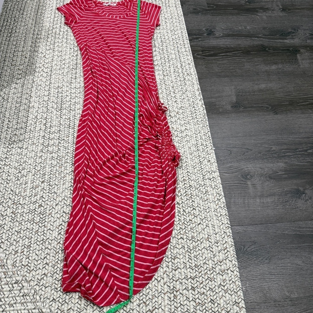 Athleta Red and White Dusty Shark Bite Striped Maxi Dress - Picture 9 of 9